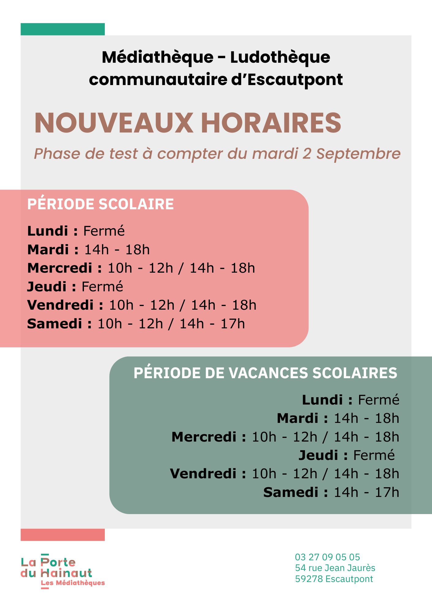 nouveaux horaires escautpont 1